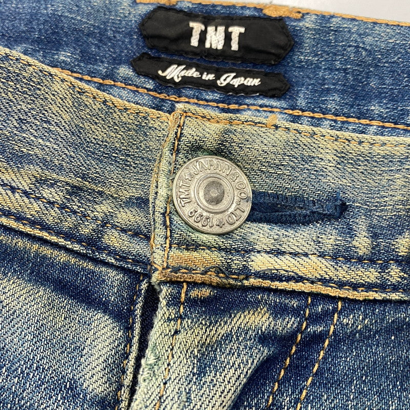 【現状渡し品】【メンズ】 TMT ティーエムティー HYBRID-STRETCH VINTAGE FINISH DENIM 5P TAPERED TPT-F1805 ハイブリッド ストレッチ ヴィンテージフィニッシュ デニム テーパード パンツ ジーンズ 151-260919-as-14-izu サイズ：M カラー：インディゴ 万代Net店