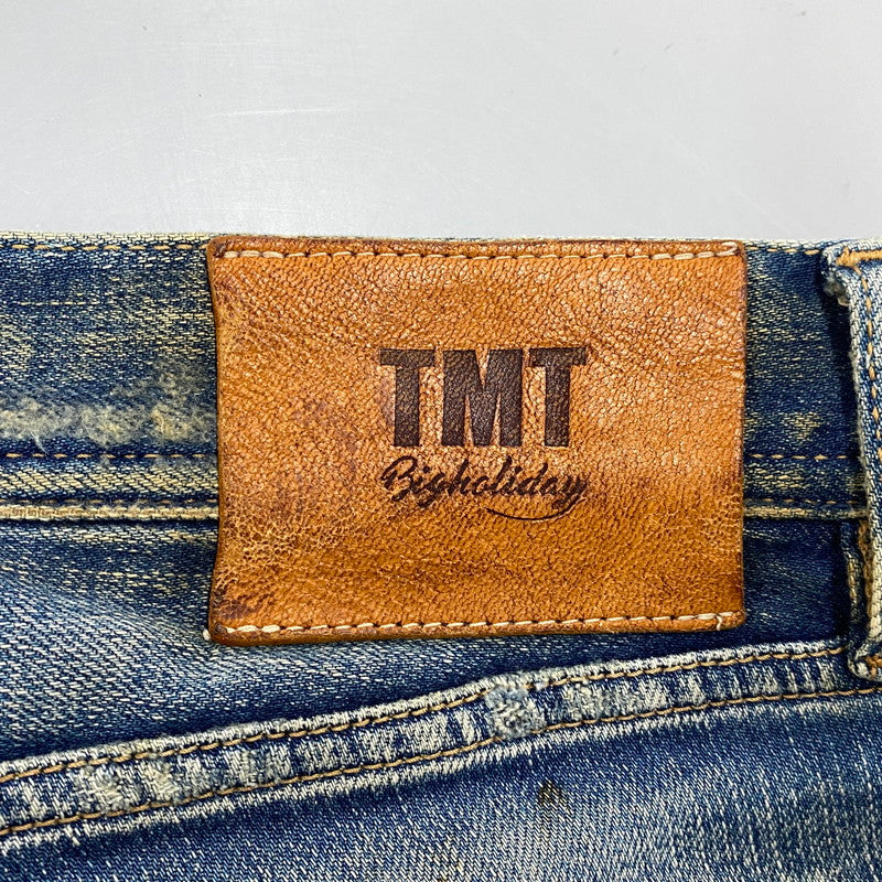 【現状渡し品】【メンズ】 TMT ティーエムティー HYBRID-STRETCH VINTAGE FINISH DENIM 5P TAPERED TPT-F1805 ハイブリッド ストレッチ ヴィンテージフィニッシュ デニム テーパード パンツ ジーンズ 151-260919-as-14-izu サイズ：M カラー：インディゴ 万代Net店