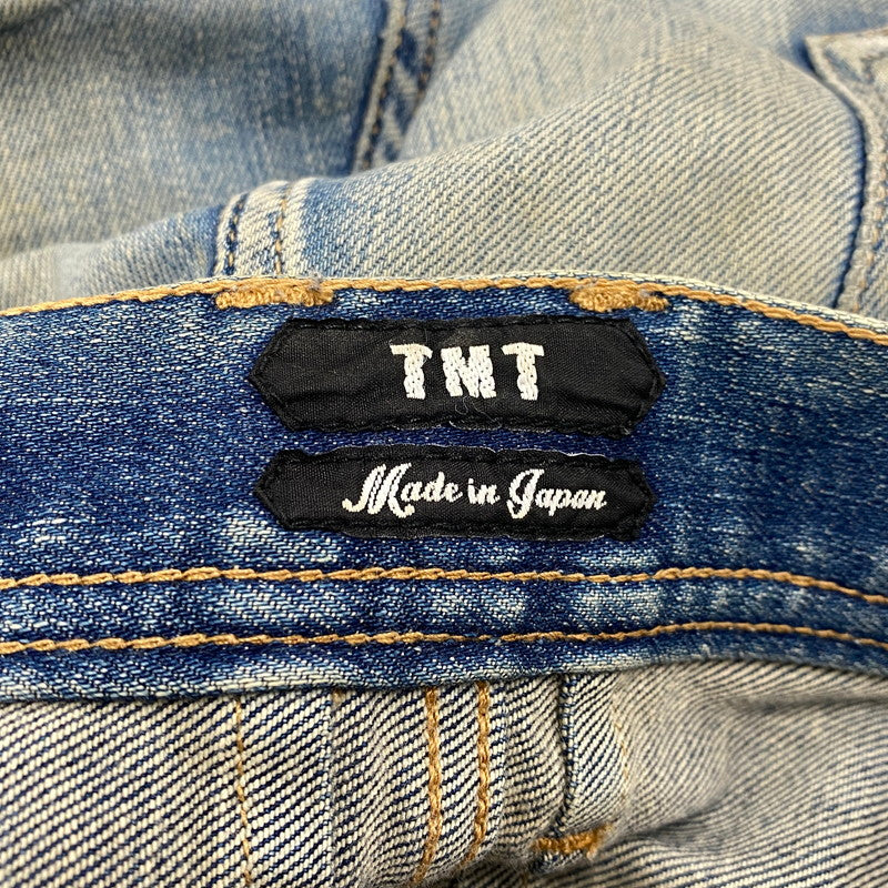 【現状渡し品】【メンズ】 TMT ティーエムティー HYBRID-STRETCH VINTAGE FINISH DENIM 5P TAPERED TPT-F1805 ハイブリッド ストレッチ ヴィンテージフィニッシュ デニム テーパード パンツ ジーンズ 151-260919-as-14-izu サイズ：M カラー：インディゴ 万代Net店