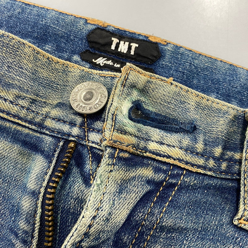 【現状渡し品】【メンズ】 TMT ティーエムティー HYBRID-STRETCH VINTAGE FINISH DENIM 5P TAPERED TPT-F1805 ハイブリッド ストレッチ ヴィンテージフィニッシュ デニム テーパード パンツ ジーンズ 151-260919-as-14-izu サイズ：M カラー：インディゴ 万代Net店