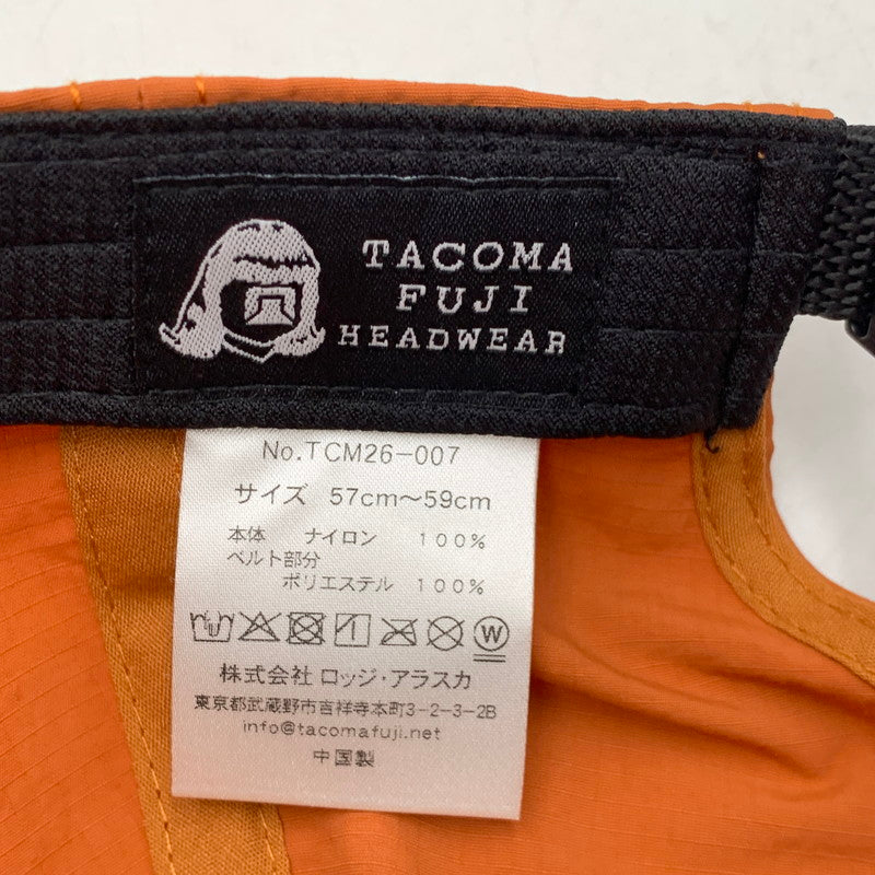 【中古品】【メンズ/レディース】 TACOMA FUJI HEADWEAR タコマ フジ ヘッドウェア TCM26-007 ZEN RUNNER CAP ゼン ランナー キャップ 帽子 185-260913-ya-12-izu サイズ：57～59cm カラー：オレンジ 万代Net店