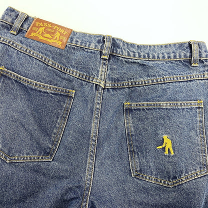 【中古品】【メンズ】 PASS-PORT パスポート WORKERS CLUB JEAN SHORT ジーンズショーツ ショートパンツ 153-260919-as-15-izu サイズ：32 カラー：WASHED DARK INDIGO 万代Net店