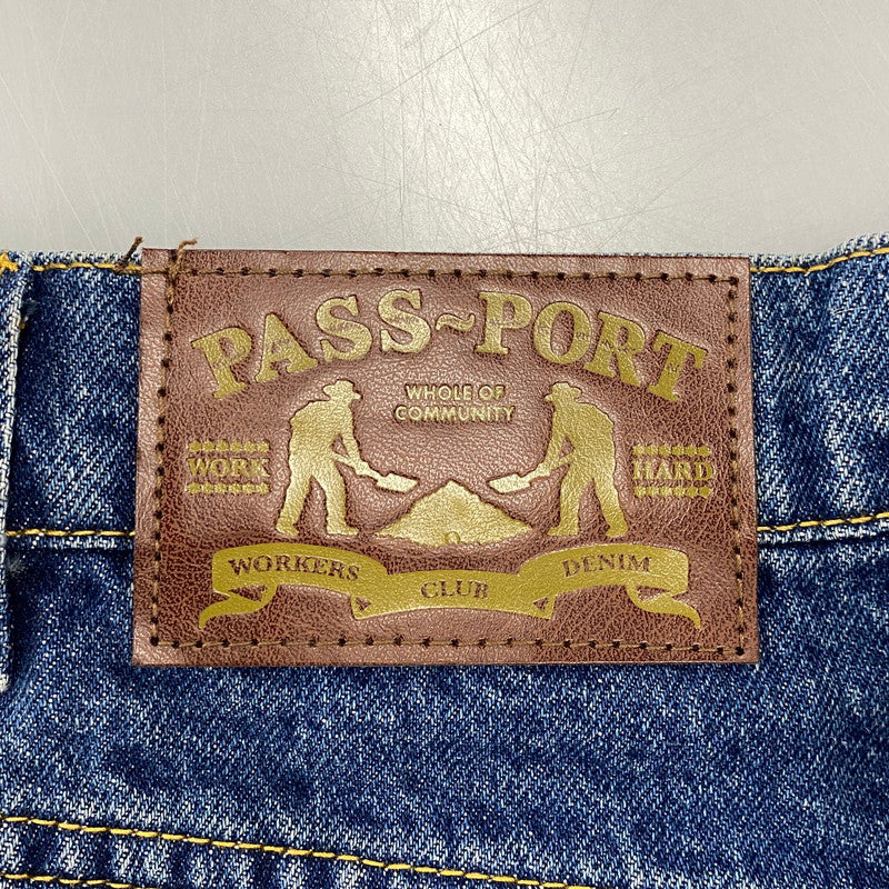 【中古品】【メンズ】 PASS-PORT パスポート WORKERS CLUB JEAN SHORT ジーンズショーツ ショートパンツ 153-260919-as-15-izu サイズ：32 カラー：WASHED DARK INDIGO 万代Net店