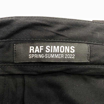 【中古品】【メンズ】 RAF SIMONS ラフシモンズ 221-M369 22SS WIDE-LEG WOOL TROUSERS ワイド レッグ ウール トラウザーズ パンツ ボトムス ズボン 151-260914-cs-10-izu サイズ：52 カラー：ブラック 万代Net店