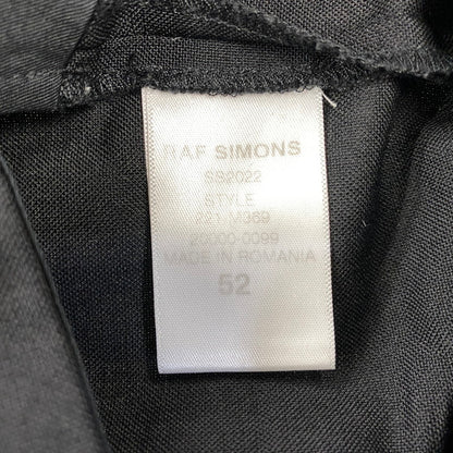 【中古品】【メンズ】 RAF SIMONS ラフシモンズ 221-M369 22SS WIDE-LEG WOOL TROUSERS ワイド レッグ ウール トラウザーズ パンツ ボトムス ズボン 151-260914-cs-10-izu サイズ：52 カラー：ブラック 万代Net店