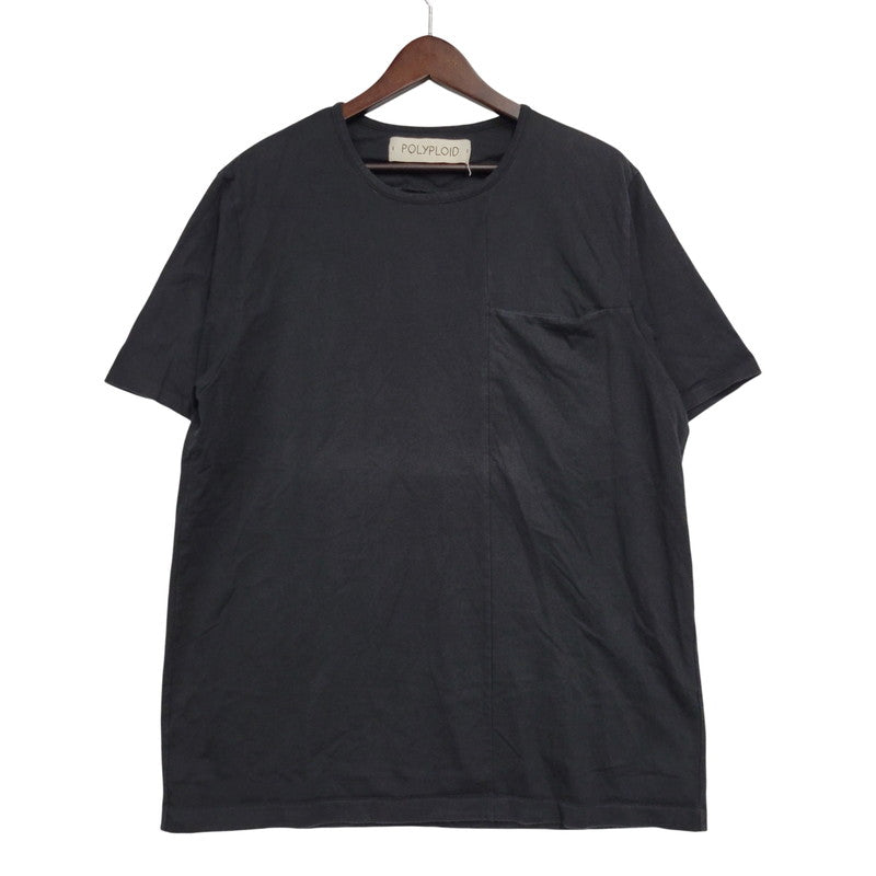 【中古品】【メンズ】 POLYPLOID ポリプロイド FRONT SEAM T-SHIRT フロント シーム Tシャツ 半袖 140-260912-as-11-izu カラー：ブラック 万代Net店