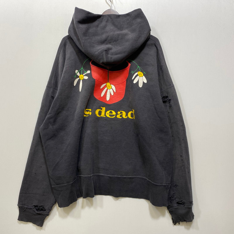 【中古品】【メンズ】 SAINT MICHAEL×DE LA SOUL セントマイケル デラソウル SM-HR1-0000-C19 HOODIE DE LA SOUL フーディー デラソウル トップス 長袖 140-260914-cs-15-izu サイズ：XXL カラー：ブラック系 万代Net店
