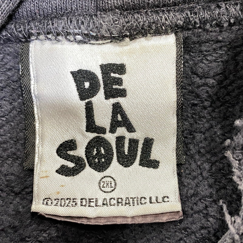 【中古品】【メンズ】 SAINT MICHAEL×DE LA SOUL セントマイケル デラソウル SM-HR1-0000-C19 HOODIE DE LA SOUL フーディー デラソウル トップス 長袖 140-260914-cs-15-izu サイズ：XXL カラー：ブラック系 万代Net店