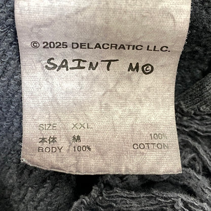 【中古品】【メンズ】 SAINT MICHAEL×DE LA SOUL セントマイケル デラソウル SM-HR1-0000-C19 HOODIE DE LA SOUL フーディー デラソウル トップス 長袖 140-260914-cs-15-izu サイズ：XXL カラー：ブラック系 万代Net店