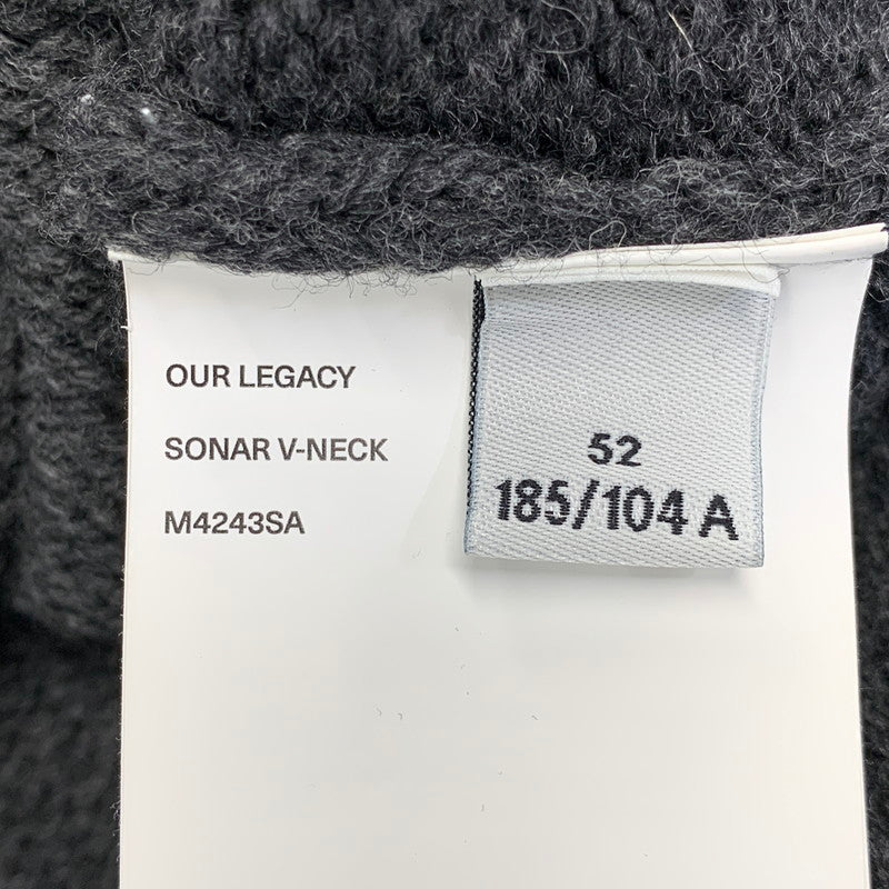 【中古美品】【メンズ】 Our Legacy アワーレガシー SONAR V-NECK KNIT M4243SA ソナー Vネック ニット 141-260913-as-05-izu サイズ：52 カラー：グレー 万代Net店
