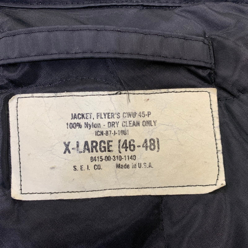 【中古品】【メンズ】 U.S.AIR FORCE ユーエスエアフォース アメリカ空軍 CWU-45P JACKET ICN-87-J-1001 ジャケット 146-260913-as-11-izu サイズ：XL カラー：ブラック 万代Net店