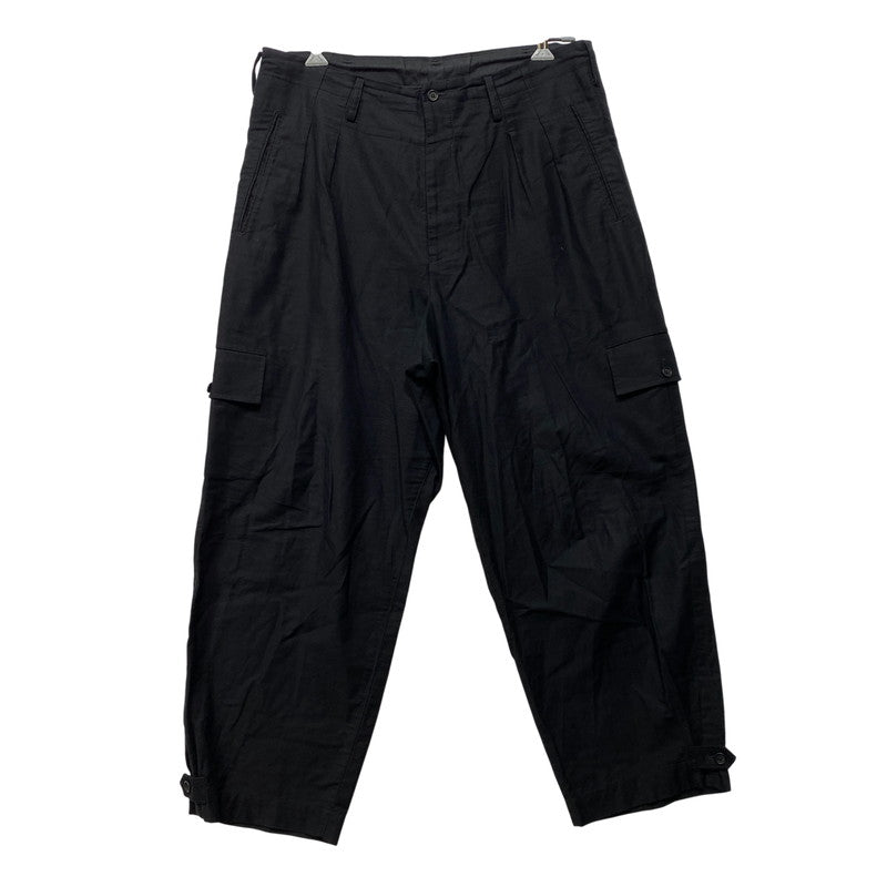 【中古品】【メンズ】 YOHJI YAMAMOTO POUR HOMME ヨウジヤマモトプールオム HZ-P12-002 SIDE FLAP TWILL PANT サイド フラップ ツイル パンツ ボトムス ズボン 151-260914-cs-08-izu サイズ：3 カラー：ブラック 万代Net店