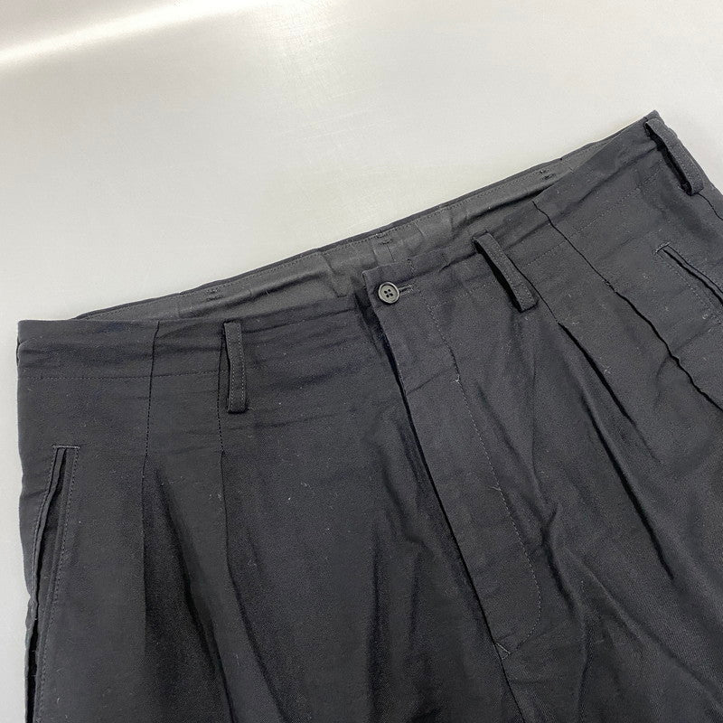 【中古品】【メンズ】 YOHJI YAMAMOTO POUR HOMME ヨウジヤマモトプールオム HZ-P12-002 SIDE FLAP TWILL PANT サイド フラップ ツイル パンツ ボトムス ズボン 151-260914-cs-08-izu サイズ：3 カラー：ブラック 万代Net店