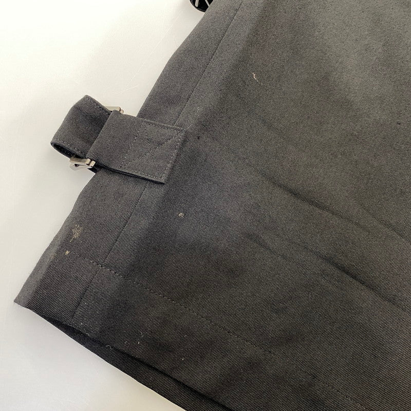 【中古品】【メンズ】 YOHJI YAMAMOTO POUR HOMME ヨウジヤマモトプールオム H0-P55-100 WOOL GABARDINE HEMBELT PANTS ウール ギャバジン ヘムベルト パンツ ボトムス ズボン 151-260914-cs-09-izu サイズ：2 カラー：ブラック 万代Net店