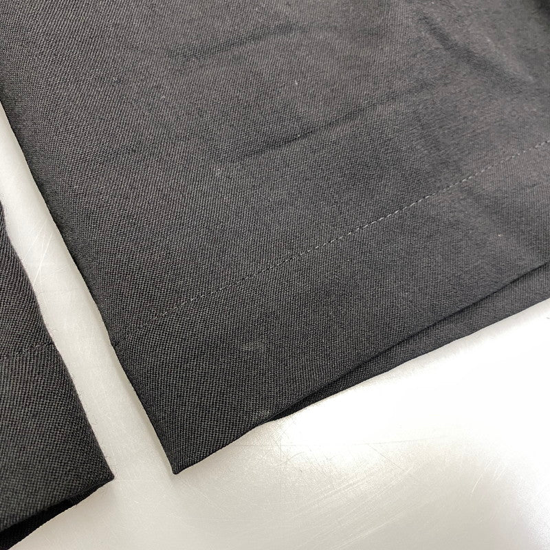 【中古品】【メンズ】 YOHJI YAMAMOTO POUR HOMME ヨウジヤマモトプールオム H0-P55-100 WOOL GABARDINE HEMBELT PANTS ウール ギャバジン ヘムベルト パンツ ボトムス ズボン 151-260914-cs-09-izu サイズ：2 カラー：ブラック 万代Net店