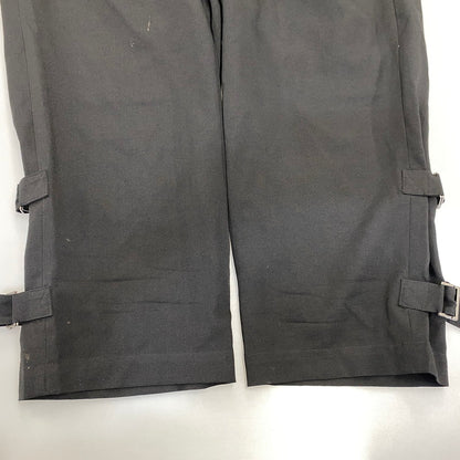 【中古品】【メンズ】 YOHJI YAMAMOTO POUR HOMME ヨウジヤマモトプールオム H0-P55-100 WOOL GABARDINE HEMBELT PANTS ウール ギャバジン ヘムベルト パンツ ボトムス ズボン 151-260914-cs-09-izu サイズ：2 カラー：ブラック 万代Net店