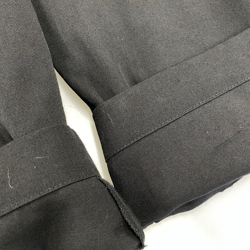 【中古品】【メンズ】 YOHJI YAMAMOTO POUR HOMME ヨウジヤマモトプールオム H0-P55-100 WOOL GABARDINE HEMBELT PANTS ウール ギャバジン ヘムベルト パンツ ボトムス ズボン 151-260914-cs-09-izu サイズ：2 カラー：ブラック 万代Net店