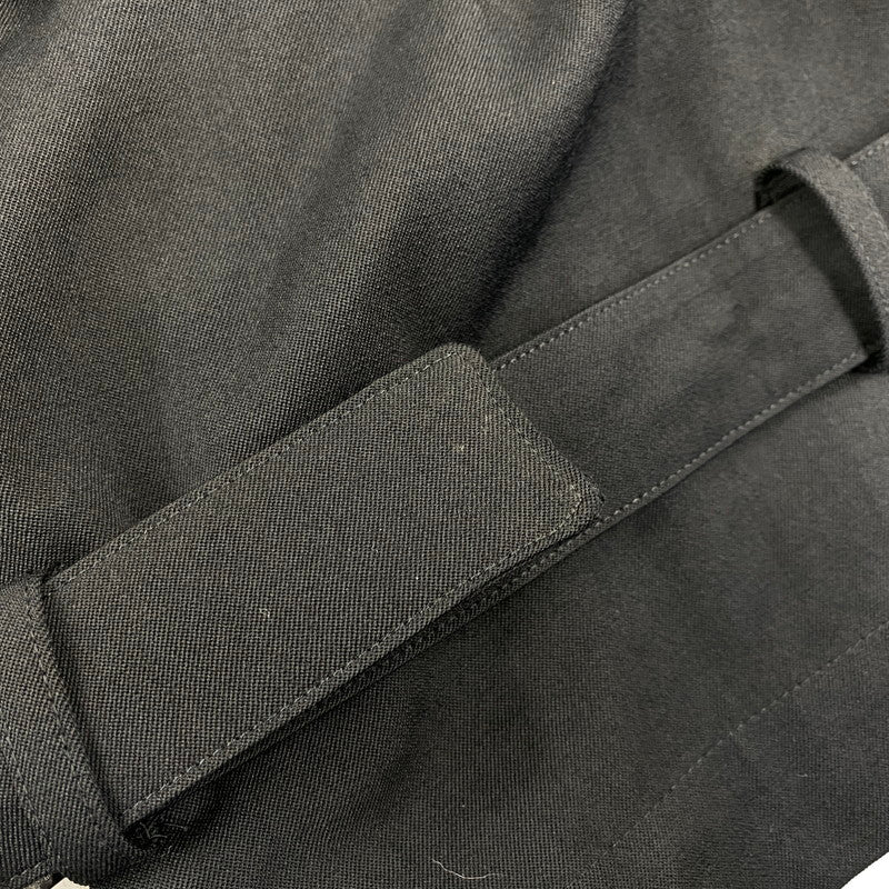 【中古品】【メンズ】 YOHJI YAMAMOTO POUR HOMME ヨウジヤマモトプールオム H0-P55-100 WOOL GABARDINE HEMBELT PANTS ウール ギャバジン ヘムベルト パンツ ボトムス ズボン 151-260914-cs-09-izu サイズ：2 カラー：ブラック 万代Net店