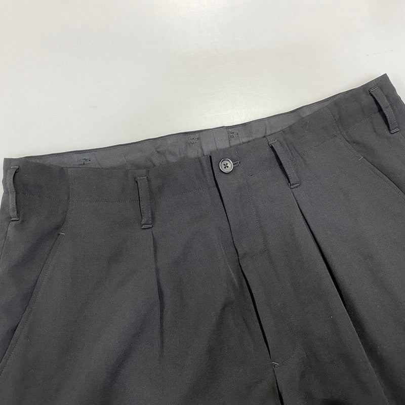 【中古品】【メンズ】 YOHJI YAMAMOTO POUR HOMME ヨウジヤマモトプールオム H0-P55-100 WOOL GABARDINE HEMBELT PANTS ウール ギャバジン ヘムベルト パンツ ボトムス ズボン 151-260914-cs-09-izu サイズ：2 カラー：ブラック 万代Net店