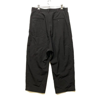 【中古品】【メンズ】 COMME DES GARCONS HOMME コムデギャルソンオム HL-P102 ONE TUCK WOOL GABADINE PANTS ワン タック ウール ギャバジン パンツ ボトムス ズボン 151-260914-cs-07-izu サイズ：L カラー：ブラック 万代Net店