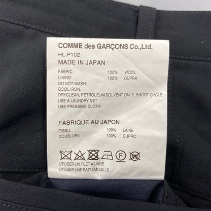 【中古品】【メンズ】 COMME DES GARCONS HOMME コムデギャルソンオム HL-P102 ONE TUCK WOOL GABADINE PANTS ワン タック ウール ギャバジン パンツ ボトムス ズボン 151-260914-cs-07-izu サイズ：L カラー：ブラック 万代Net店