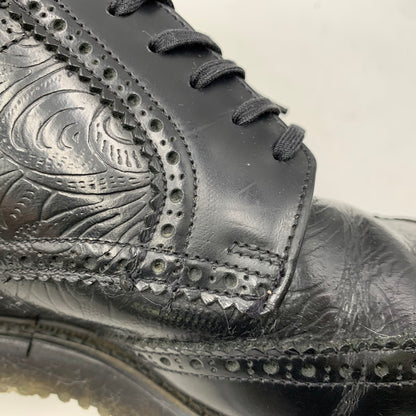 【現状渡し品】【メンズ】 Yohji Yamamoto ヨウジヤマモト × GEORGE COX ジョージコックス WING TIP SHOES ウィングチップシューズ 靴 164-260913-as-17-izu サイズ：12/14 カラー：ブラック 万代Net店