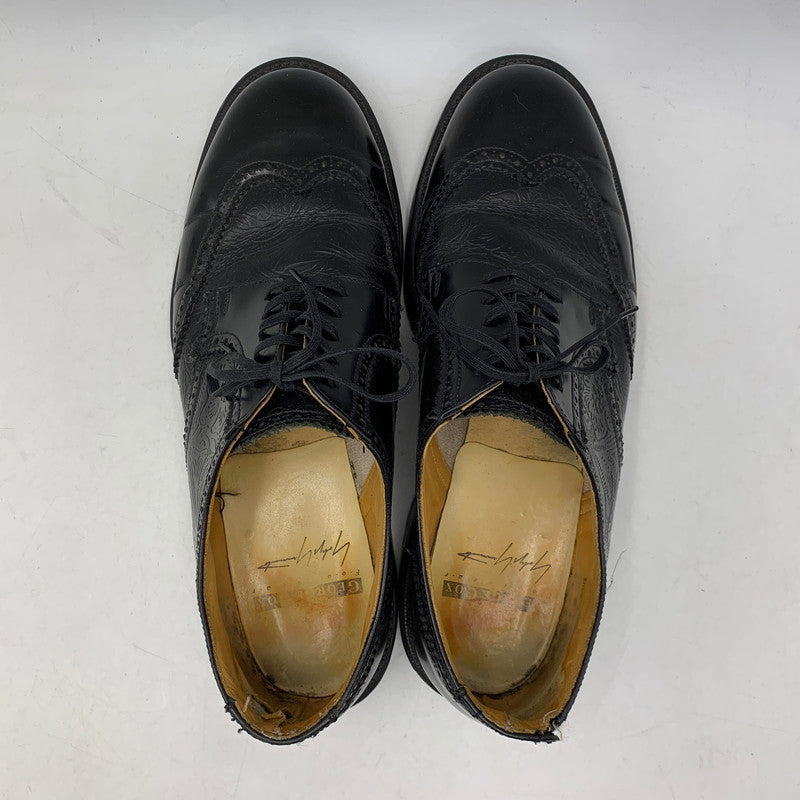 【現状渡し品】【メンズ】 Yohji Yamamoto ヨウジヤマモト × GEORGE COX ジョージコックス WING TIP SHOES ウィングチップシューズ 靴 164-260913-as-17-izu サイズ：12/14 カラー：ブラック 万代Net店