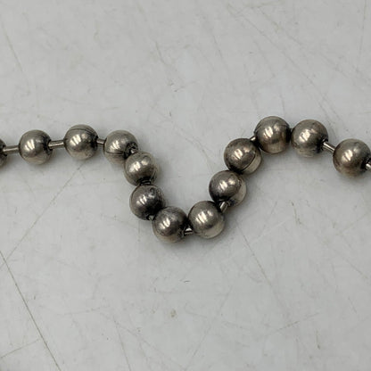 【中古品】【メンズ/レディース】 BILL WALL LEATHER ビルウォールレザー BALL CHAIN SKULL&CB ボールチェーン スカル＆クロスボーン ネックレス アクセサリー 192-260919-as-26-izu カラー：シルバー 万代Net店