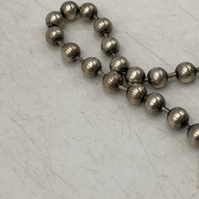 【中古品】【メンズ/レディース】 BILL WALL LEATHER ビルウォールレザー BALL CHAIN SKULL&CB ボールチェーン スカル＆クロスボーン ネックレス アクセサリー 192-260919-as-26-izu カラー：シルバー 万代Net店