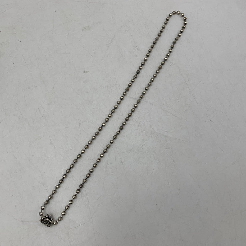 【中古品】【メンズ/レディース】 BILL WALL LEATHER ビルウォールレザー BALL CHAIN SKULL&CB ボールチェーン スカル＆クロスボーン ネックレス アクセサリー 192-260919-as-26-izu カラー：シルバー 万代Net店