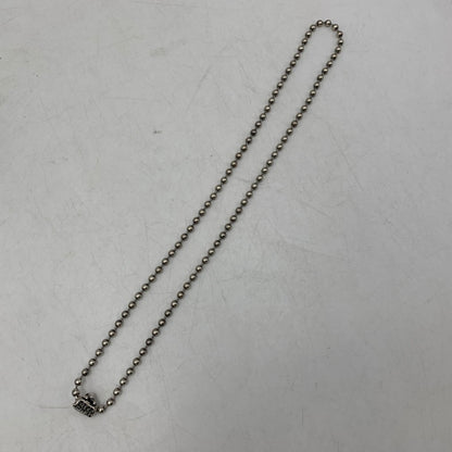 【中古品】【メンズ/レディース】 BILL WALL LEATHER ビルウォールレザー BALL CHAIN SKULL&CB ボールチェーン スカル＆クロスボーン ネックレス アクセサリー 192-260919-as-26-izu カラー：シルバー 万代Net店
