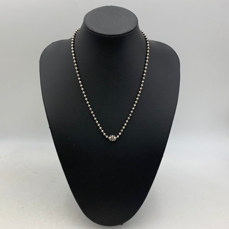 【中古品】【メンズ/レディース】 BILL WALL LEATHER ビルウォールレザー BALL CHAIN SKULL&CB ボールチェーン スカル＆クロスボーン ネックレス アクセサリー 192-260919-as-26-izu カラー：シルバー 万代Net店