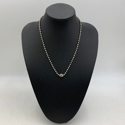 【中古品】【メンズ/レディース】 BILL WALL LEATHER ビルウォールレザー BALL CHAIN SKULL&CB ボールチェーン スカル＆クロスボーン ネックレス アクセサリー 192-260919-as-26-izu カラー：シルバー 万代Net店