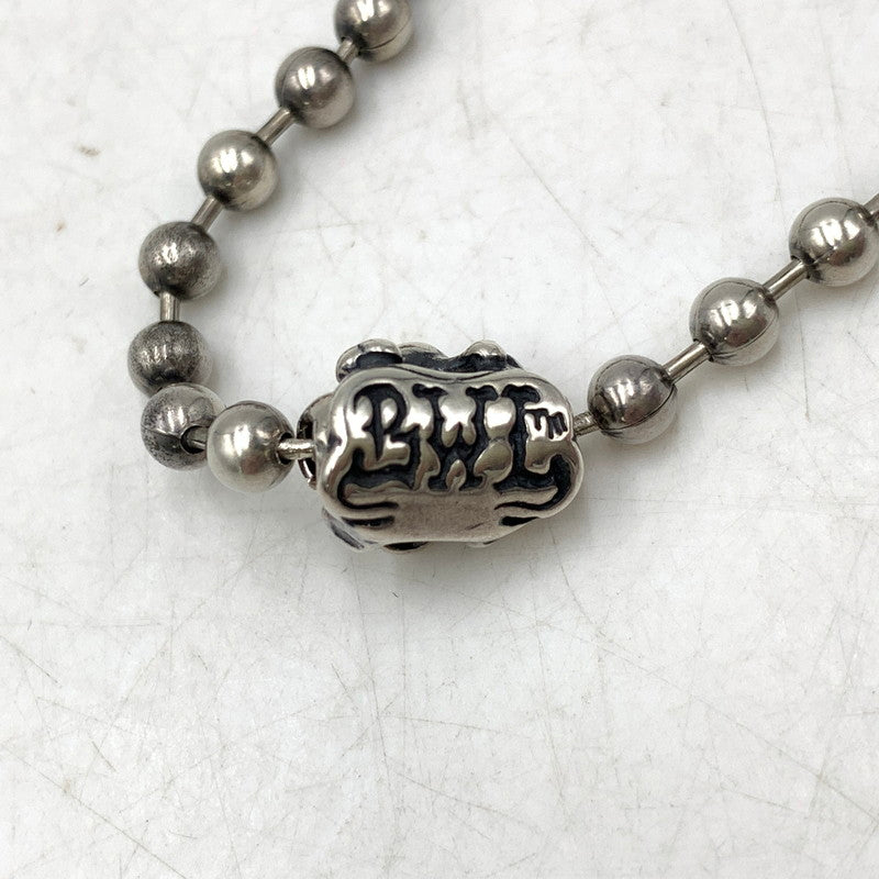 【中古品】【メンズ/レディース】 BILL WALL LEATHER ビルウォールレザー BALL CHAIN SKULL&CB ボールチェーン スカル＆クロスボーン ネックレス アクセサリー 192-260919-as-26-izu カラー：シルバー 万代Net店