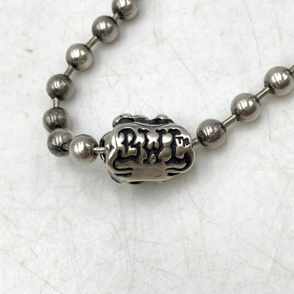 【中古品】【メンズ/レディース】 BILL WALL LEATHER ビルウォールレザー BALL CHAIN SKULL&CB ボールチェーン スカル＆クロスボーン ネックレス アクセサリー 192-260919-as-26-izu カラー：シルバー 万代Net店