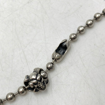 【中古品】【メンズ/レディース】 BILL WALL LEATHER ビルウォールレザー BALL CHAIN SKULL&CB ボールチェーン スカル＆クロスボーン ネックレス アクセサリー 192-260919-as-26-izu カラー：シルバー 万代Net店
