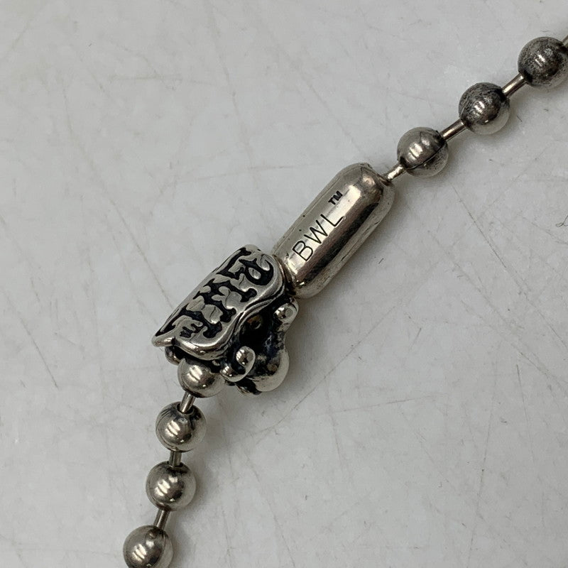【中古品】【メンズ/レディース】 BILL WALL LEATHER ビルウォールレザー BALL CHAIN SKULL&CB ボールチェーン スカル＆クロスボーン ネックレス アクセサリー 192-260919-as-26-izu カラー：シルバー 万代Net店