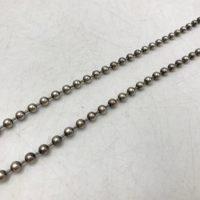 【中古品】【メンズ/レディース】 BILL WALL LEATHER ビルウォールレザー BALL CHAIN SKULL&CB ボールチェーン スカル＆クロスボーン ネックレス アクセサリー 192-260919-as-26-izu カラー：シルバー 万代Net店