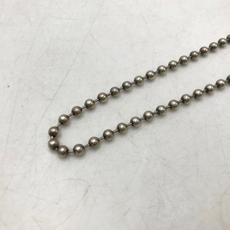 【中古品】【メンズ/レディース】 BILL WALL LEATHER ビルウォールレザー BALL CHAIN SKULL&CB ボールチェーン スカル＆クロスボーン ネックレス アクセサリー 192-260919-as-26-izu カラー：シルバー 万代Net店
