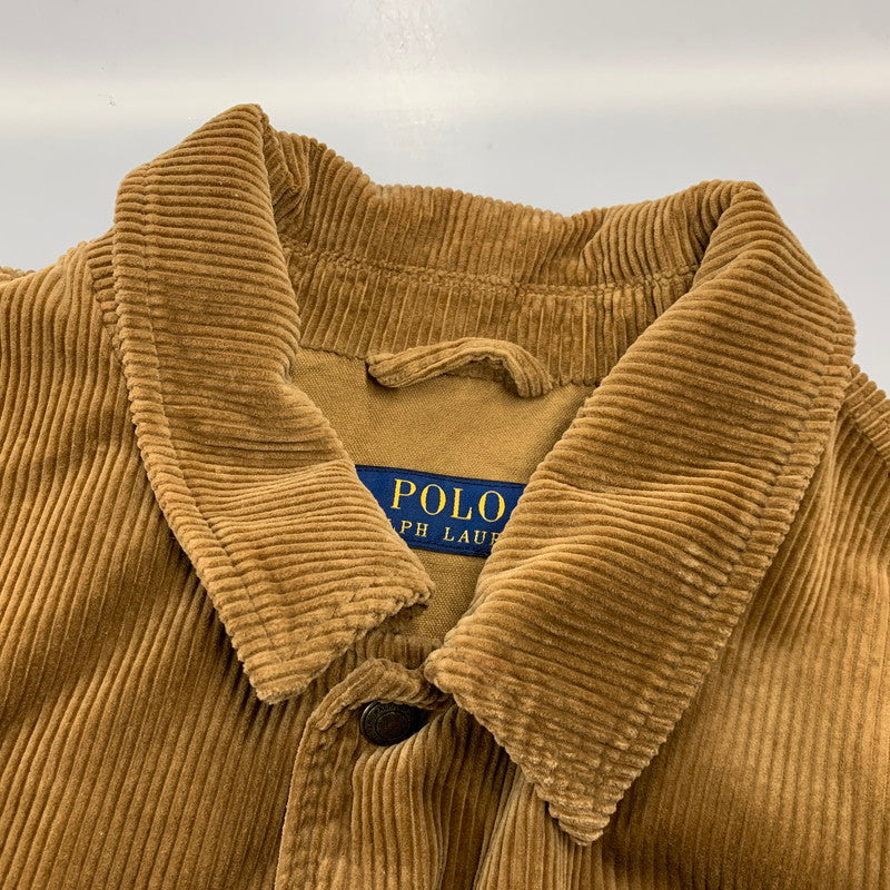 【中古品】【メンズ】 POLO RALPH LAUREN ポロ・ラルフローレン CORDUROY COACH JACKET コーデュロイ コーチ ジャケット アウター 147-260912-kh-07-izu サイズ：L カラー：ブラウン系 万代Net店