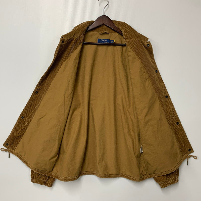 【中古品】【メンズ】 POLO RALPH LAUREN ポロ・ラルフローレン CORDUROY COACH JACKET コーデュロイ コーチ ジャケット アウター 147-260912-kh-07-izu サイズ：L カラー：ブラウン系 万代Net店