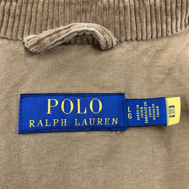 【中古品】【メンズ】 POLO RALPH LAUREN ポロ・ラルフローレン CORDUROY COACH JACKET コーデュロイ コーチ ジャケット アウター 147-260912-kh-07-izu サイズ：L カラー：ブラウン系 万代Net店