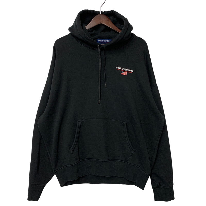 【中古品】【メンズ】 POLO SPORT RALPH LAUREN ポロスポーツラルフローレン RELAXED FIT HOODED SWEATSHIRT リラックス フィット フーデッド スウェットシャツ パーカー 147-260912-kh-12-izu サイズ：L カラー：ブラック 万代Net店