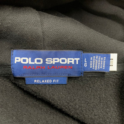 【中古品】【メンズ】 POLO SPORT RALPH LAUREN ポロスポーツラルフローレン RELAXED FIT HOODED SWEATSHIRT リラックス フィット フーデッド スウェットシャツ パーカー 147-260912-kh-12-izu サイズ：L カラー：ブラック 万代Net店