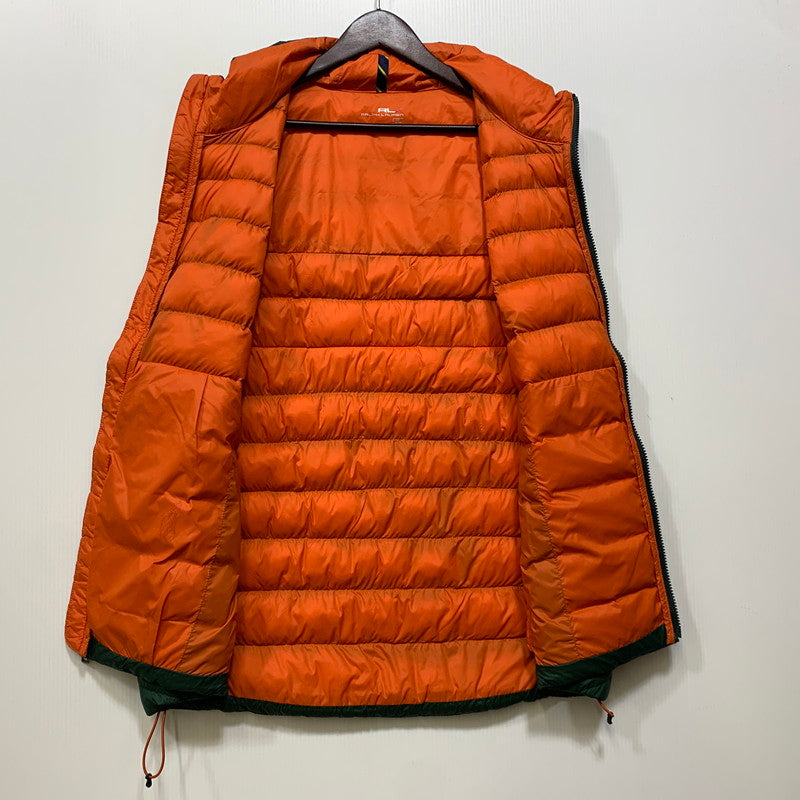 【中古品】【メンズ】 RLX RALPH LAUREN アールエルエックス ラルフローレン LIGHT DOWN VEST ライトダウンベスト 147-260921-as-29-izu サイズ：L カラー：グリーン 万代Net店