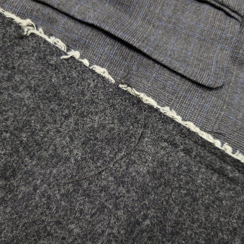【中古品】【メンズ】 COMME DES GARCONS HOMME DEUX コムデギャルソンオムドゥ WOOL DOCKING CHECK TAILORED JACKET DD-J028 AD2019 チェック テーラードジャケット 140-260912-as-06-izu サイズ：S カラー：グレー 万代Net店