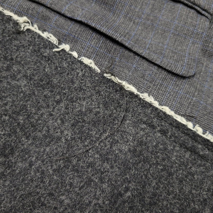 【中古品】【メンズ】 COMME DES GARCONS HOMME DEUX コムデギャルソンオムドゥ WOOL DOCKING CHECK TAILORED JACKET DD-J028 AD2019 チェック テーラードジャケット 140-260912-as-06-izu サイズ：S カラー：グレー 万代Net店