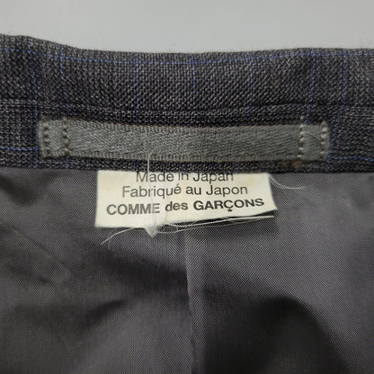 【中古品】【メンズ】 COMME DES GARCONS HOMME DEUX コムデギャルソンオムドゥ WOOL DOCKING CHECK TAILORED JACKET DD-J028 AD2019 チェック テーラードジャケット 140-260912-as-06-izu サイズ：S カラー：グレー 万代Net店