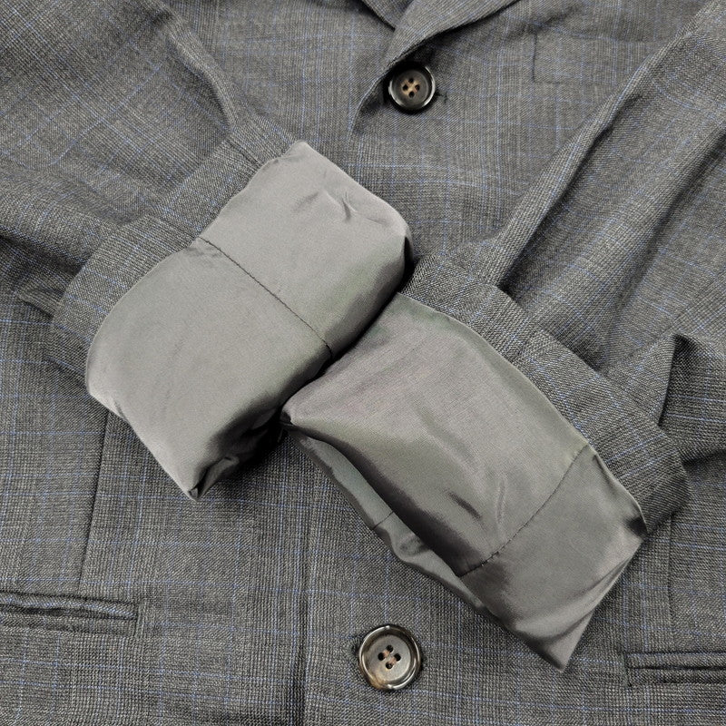 【中古品】【メンズ】 COMME DES GARCONS HOMME DEUX コムデギャルソンオムドゥ WOOL DOCKING CHECK TAILORED JACKET DD-J028 AD2019 チェック テーラードジャケット 140-260912-as-06-izu サイズ：S カラー：グレー 万代Net店
