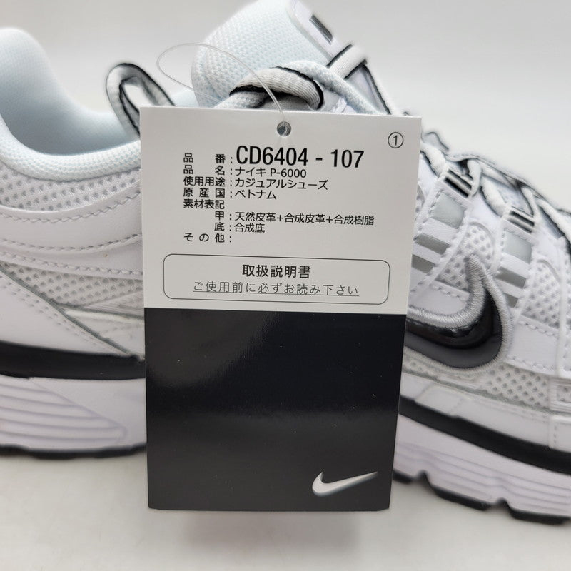 【中古美品】【メンズ】 NIKE ナイキ CD6404-107 P-6000 スニーカー シューズ靴 160-260913-ya-05-izu サイズ：27cm カラー：WHITE/BLACK-METALLIC SILVER 万代Net店